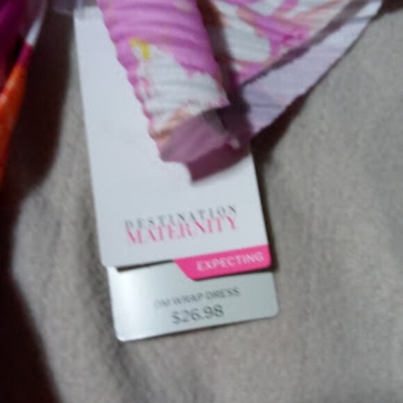 DESTINATION MATERNITY Wrap Dress NEW W/Tag - Picture 4 of 10